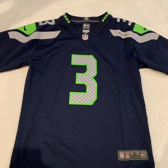 Seattle Seahawks Russel Wilson #3 Nike On Field‎ NFL Jersey Youth L - Picture 1 of 8